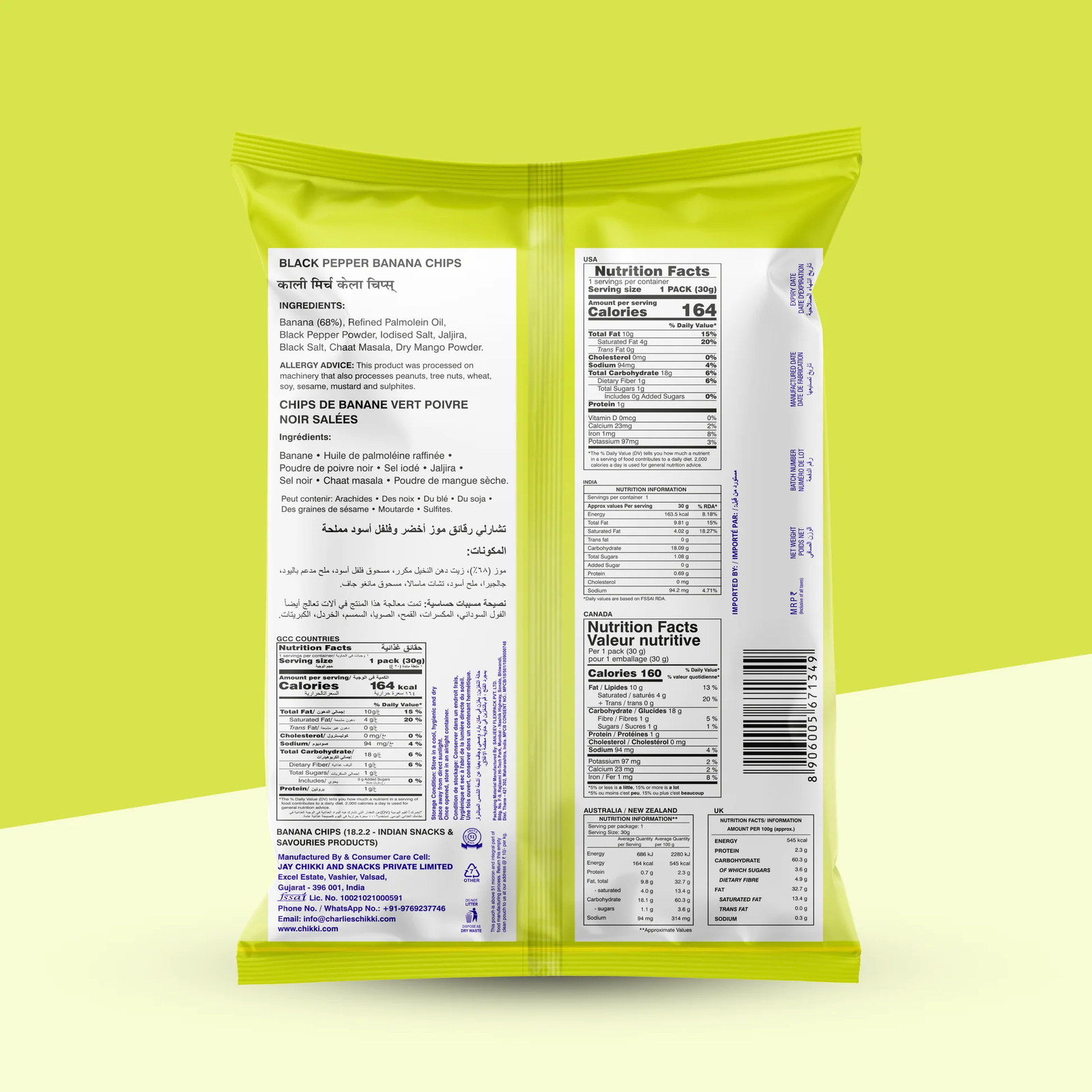 Black Pepper Banana Chips 150 g - View 2